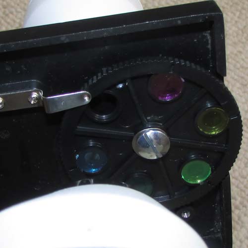 نمای فیلتر های رنگی میکروسکوپ دانش آموزی تک چشمی مدل XSP45