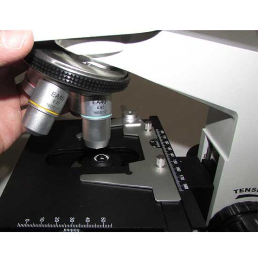 نمای استیج و لامگردان میکروسکوپ بیولوژی 1600 برابر مدل XSZ-801BN