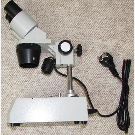 نمای بغل استریو میکروسکوپ 80 برابر - لوپ 80 برابر دوچشمی مدل KE-56B